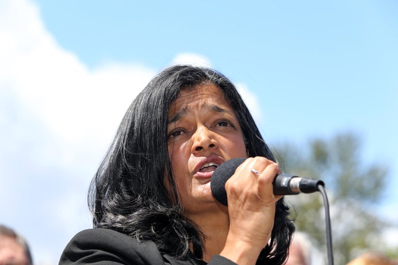 Pramila Jayapal speaking passionately